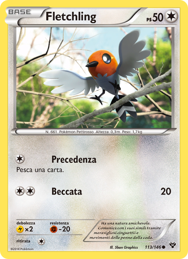 Fletchling 113/146 — XY (Italian Pokémon TCG card)