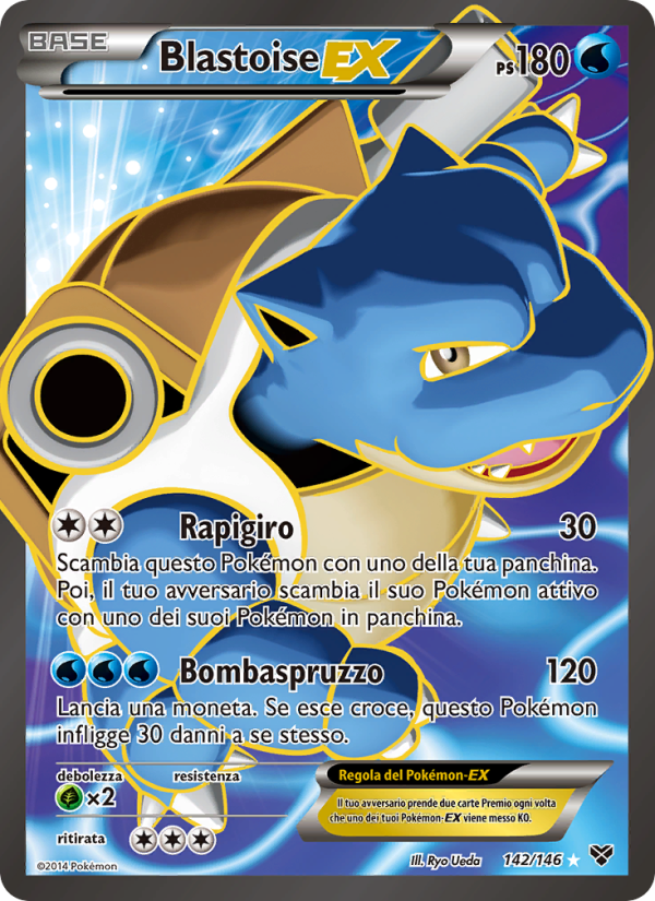 Blastoise EX 142/146 — XY (Italian Pokémon TCG card)
