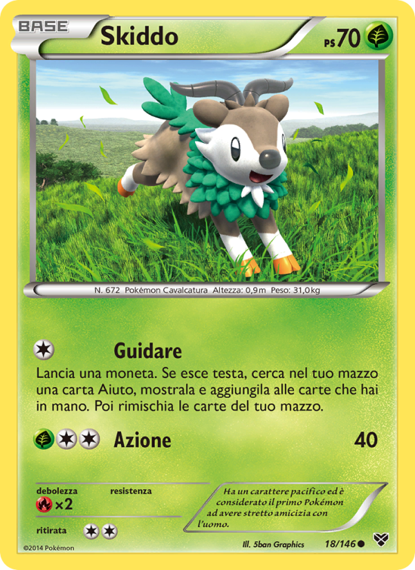 Skiddo 018/146 — XY (Italian Pokémon TCG card)