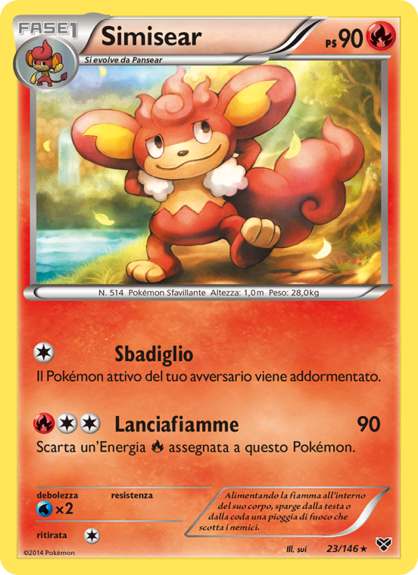 Simisear 023/146 — XY (Italian Pokémon TCG card)