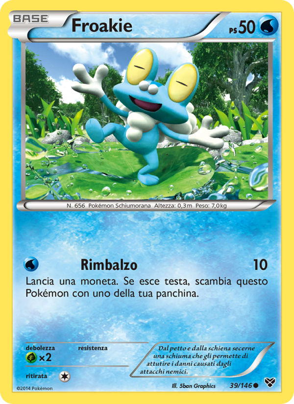 Froakie 039/146 — XY (Italian Pokémon TCG card)