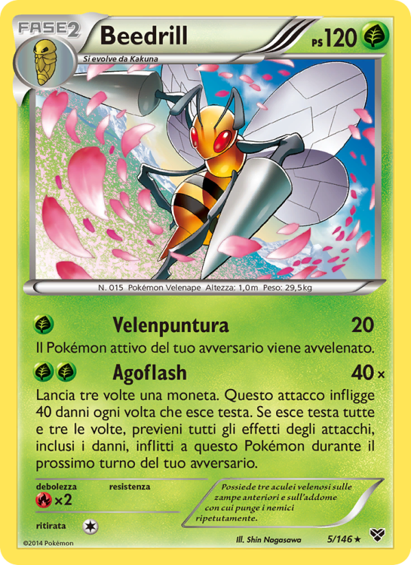 Beedrill 005/146 — XY (Italian Pokémon TCG card)