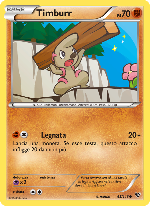 Timburr 065/146 — XY (Italian Pokémon TCG card)