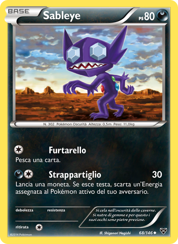 Sableye 068/146 — XY (Italian Pokémon TCG card)