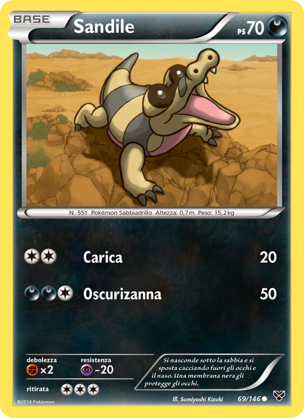 Sandile 069/146 — XY (Italian Pokémon TCG card)
