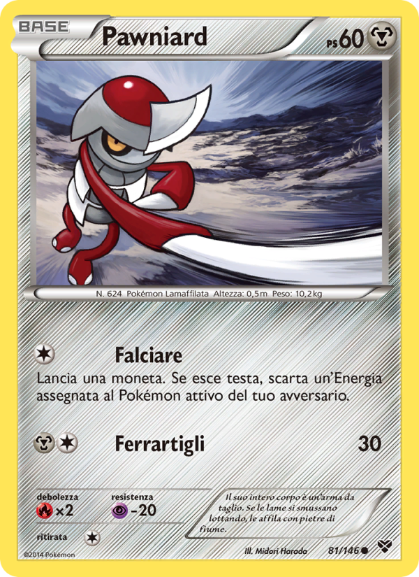 Pawniard 081/146 — XY (Italian Pokémon TCG card)