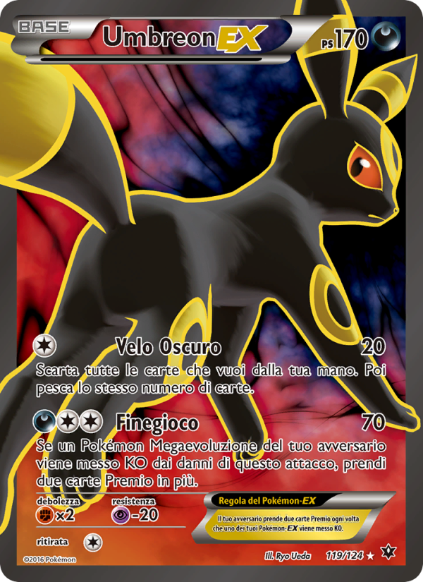 Umbreon EX 119/129 — Destini Incrociati (Italian Pokémon TCG card)