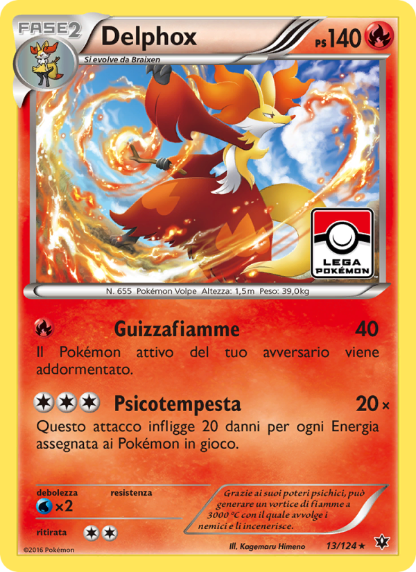 Delphox 013/129 — Destini Incrociati (Italian Pokémon TCG card)