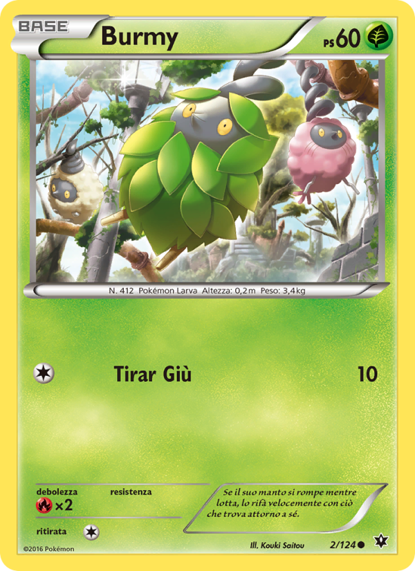 Burmy 002/129 — Destini Incrociati (Italian Pokémon TCG card)