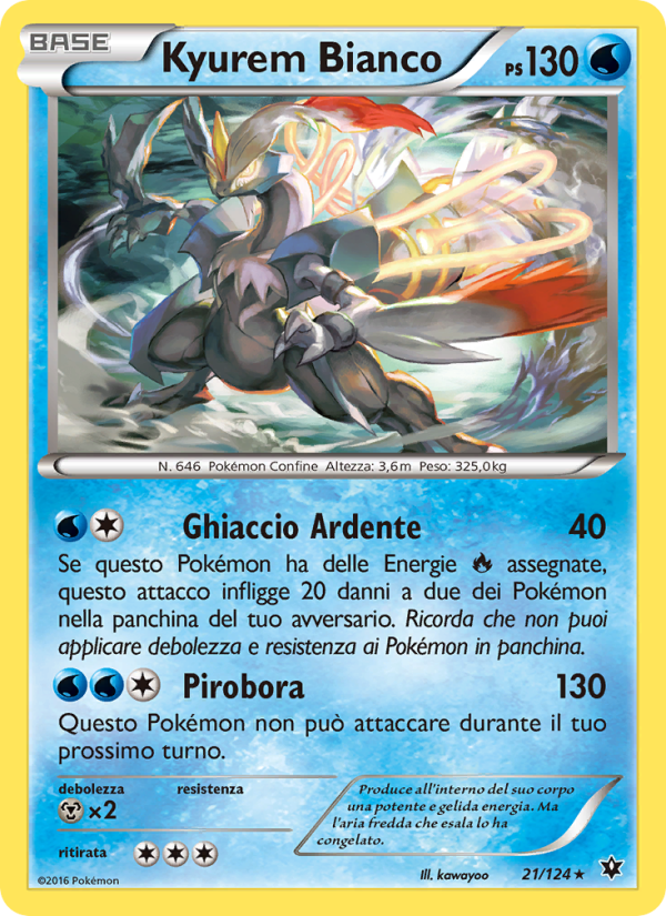 Kyurem Bianco 021/129 — Destini Incrociati (Italian Pokémon TCG card)