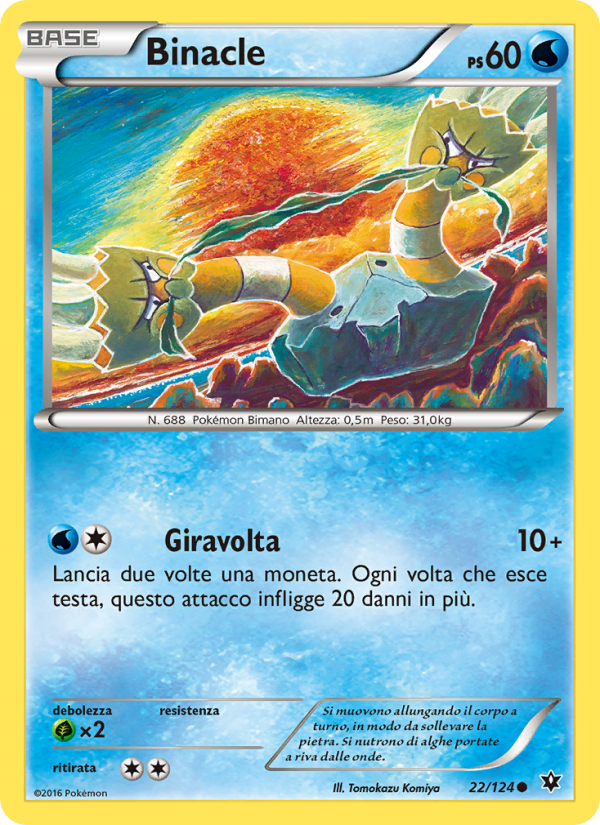 Binacle 022/129 — Destini Incrociati (Italian Pokémon TCG card)