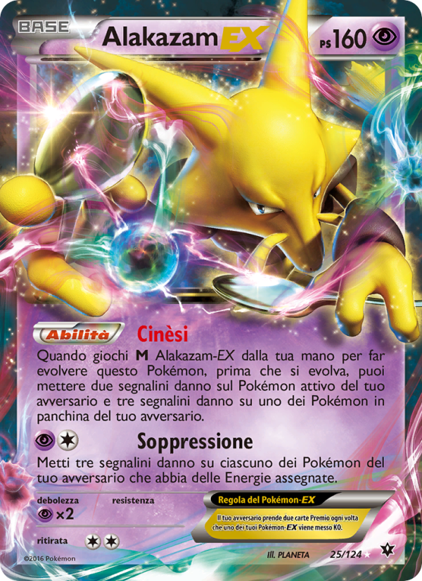 Alakazam EX 025/129 — Destini Incrociati (Italian Pokémon TCG card)