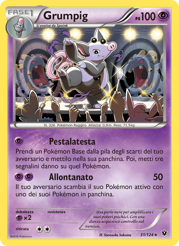 Grumpig 031/129 — Destini Incrociati (Italian Pokémon TCG card)