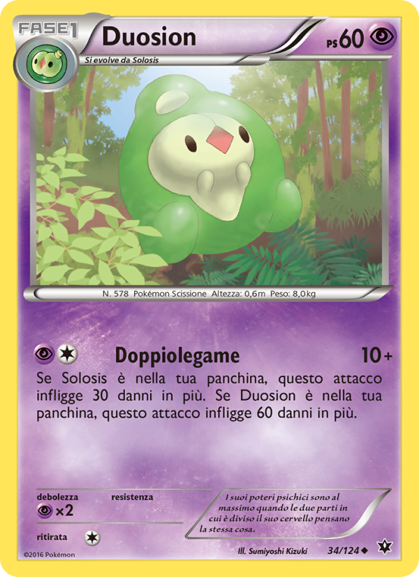 Duosion 034/129 — Destini Incrociati (Italian Pokémon TCG card)