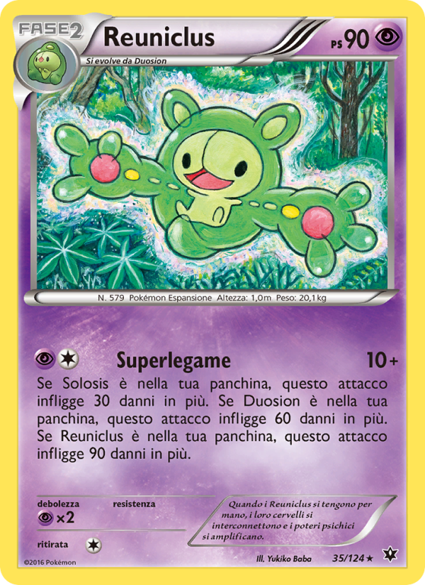 Reuniclus 035/129 — Destini Incrociati (Italian Pokémon TCG card)
