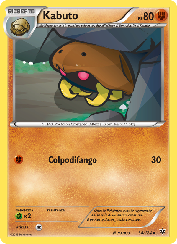 Kabuto 038/129 — Destini Incrociati (Italian Pokémon TCG card)