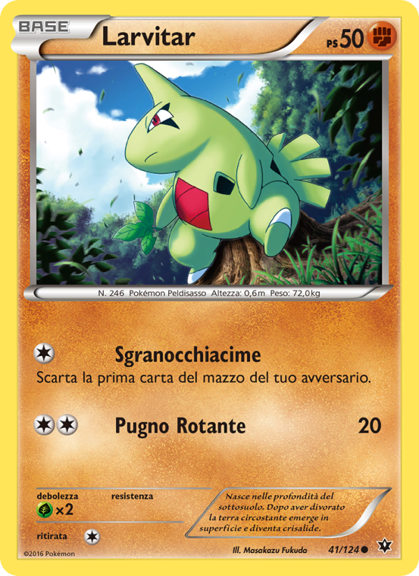 Larvitar 041/129 — Destini Incrociati (Italian Pokémon TCG card)