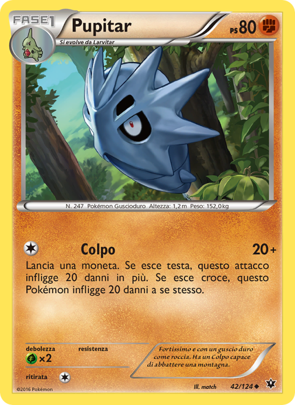 Pupitar 042/129 — Destini Incrociati (Italian Pokémon TCG card)