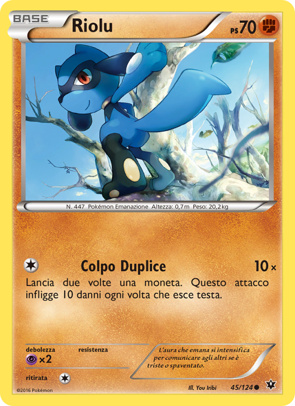 Riolu 045/129 — Destini Incrociati (Italian Pokémon TCG card)