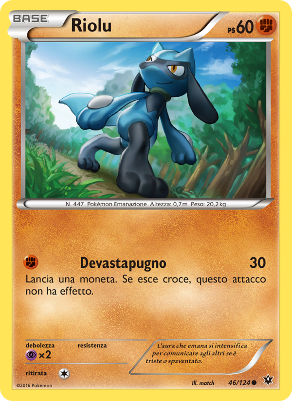 Riolu 046/129 — Destini Incrociati (Italian Pokémon TCG card)