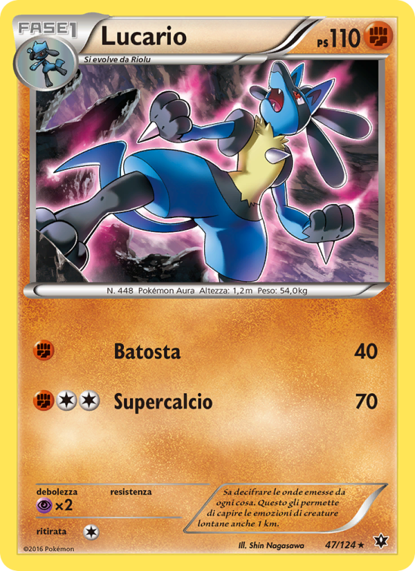 Lucario 047/129 — Destini Incrociati (Italian Pokémon TCG card)