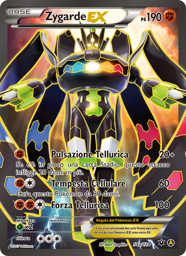 Zygarde-GX 54a — Destini Incrociati (Italian Pokémon TCG card)