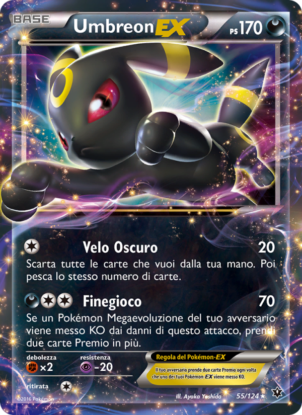 Umbreon EX 055/129 — Destini Incrociati (Italian Pokémon TCG card)