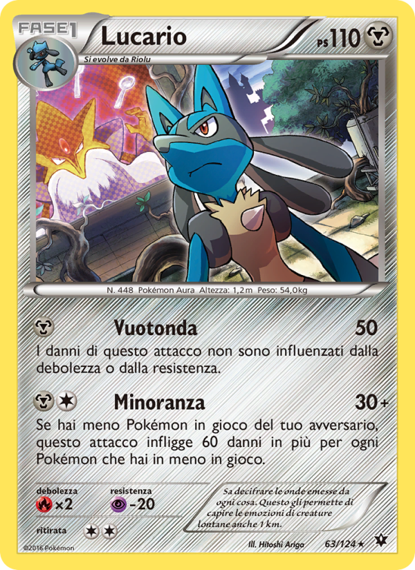 Lucario 063/129 — Destini Incrociati (Italian Pokémon TCG card)