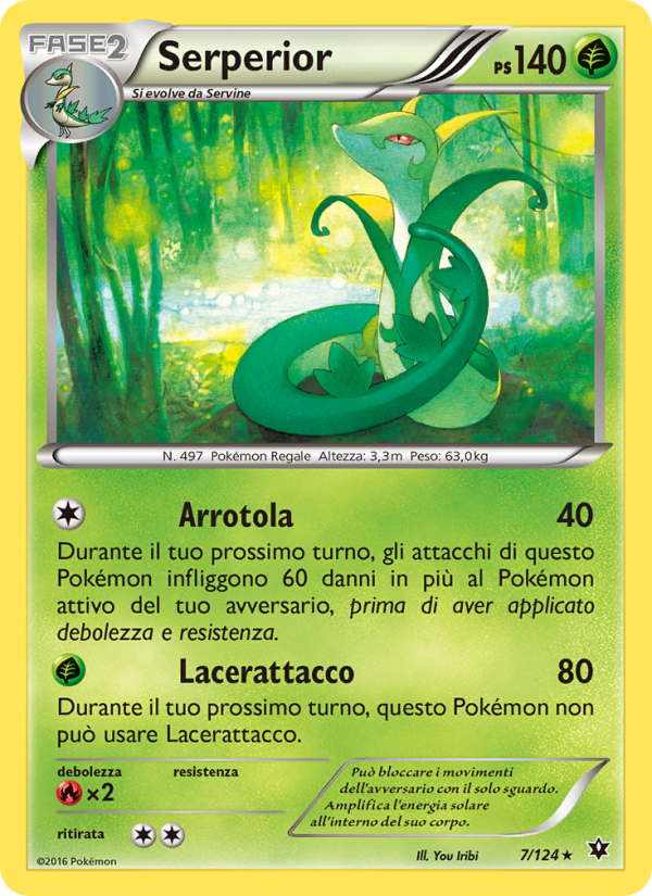 Serperior 007/129 — Destini Incrociati (Italian Pokémon TCG card)