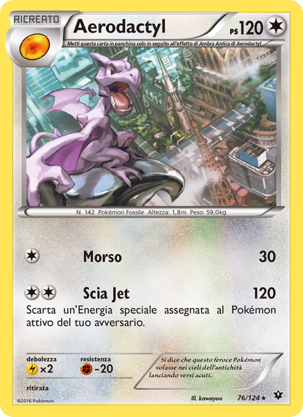 Aerodactyl 076/129 — Destini Incrociati (Italian Pokémon TCG card)