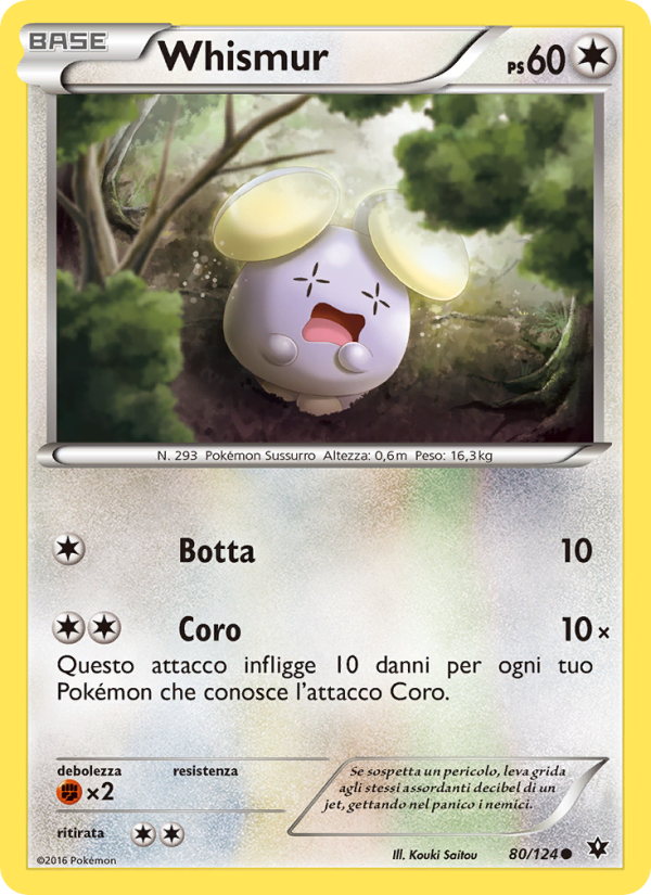 Whismur 080/129 — Destini Incrociati (Italian Pokémon TCG card)