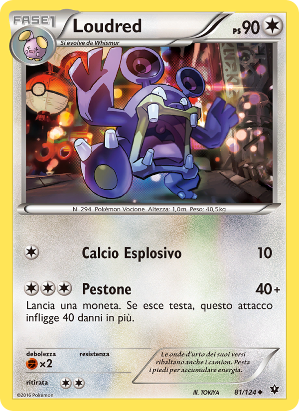 Loudred 081/129 — Destini Incrociati (Italian Pokémon TCG card)