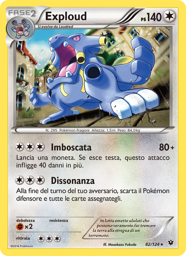 Exploud 082/129 — Destini Incrociati (Italian Pokémon TCG card)