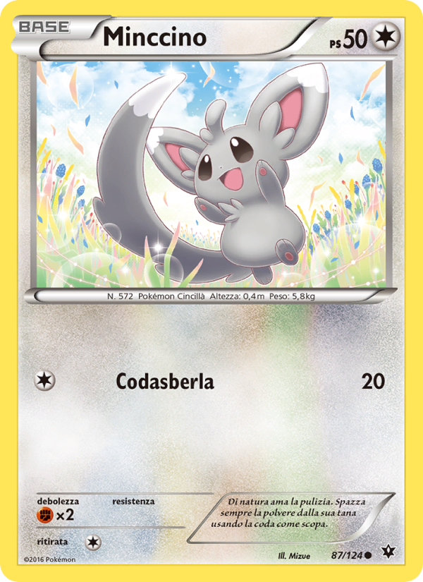 Minccino 087/129 — Destini Incrociati (Italian Pokémon TCG card)