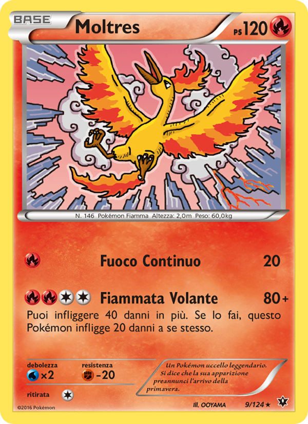 Moltres 009/129 — Destini Incrociati (Italian Pokémon TCG card)