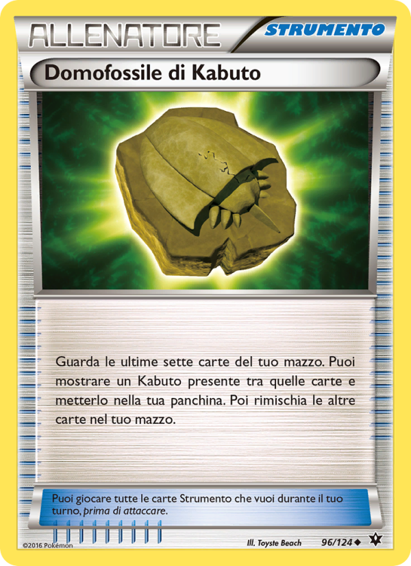 Domofossile di Kabuto 096/129 — Destini Incrociati (Italian Pokémon TCG card)