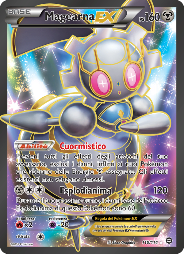 Magearna EX 110/116 — Vapori Accesi (Italian Pokémon TCG card)