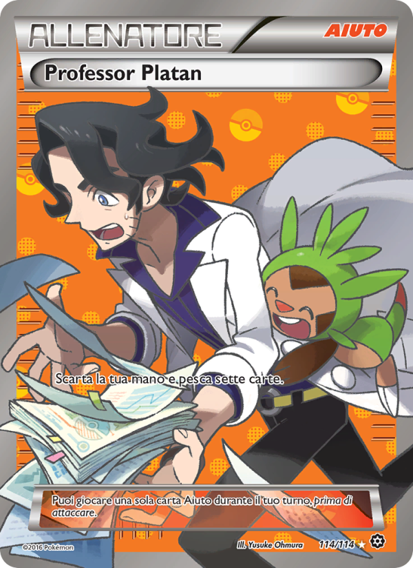 Professor Platan 114/116 — Vapori Accesi (Italian Pokémon TCG card)