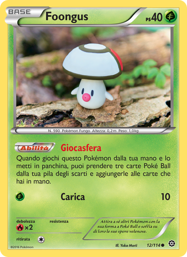 Foongus 012/116 — Vapori Accesi (Italian Pokémon TCG card)
