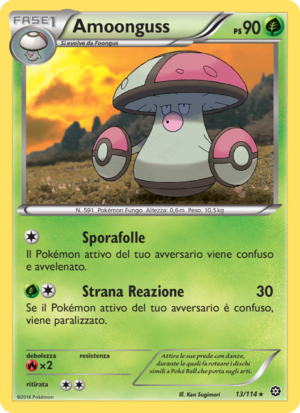 Amoonguss 013/116 — Vapori Accesi (Italian Pokémon TCG card)