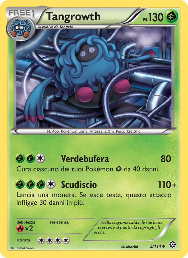 Tangrowth 002/116 — Vapori Accesi (Italian Pokémon TCG card)