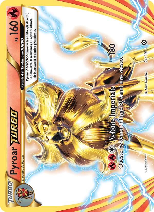 Pyroar TURBO 024/116 — Vapori Accesi (Italian Pokémon TCG card)