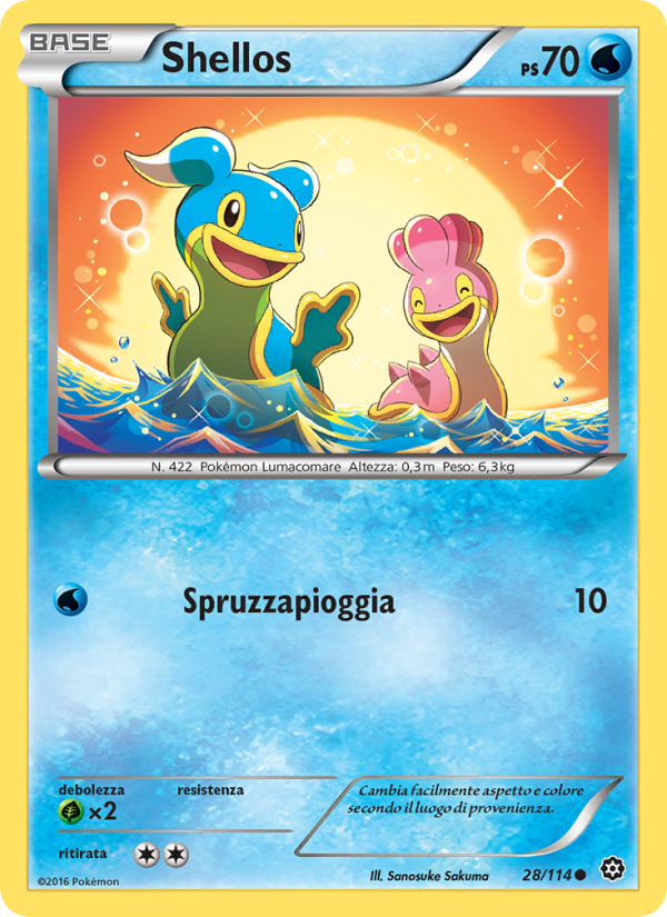 Shellos 028/116 — Vapori Accesi (Italian Pokémon TCG card)