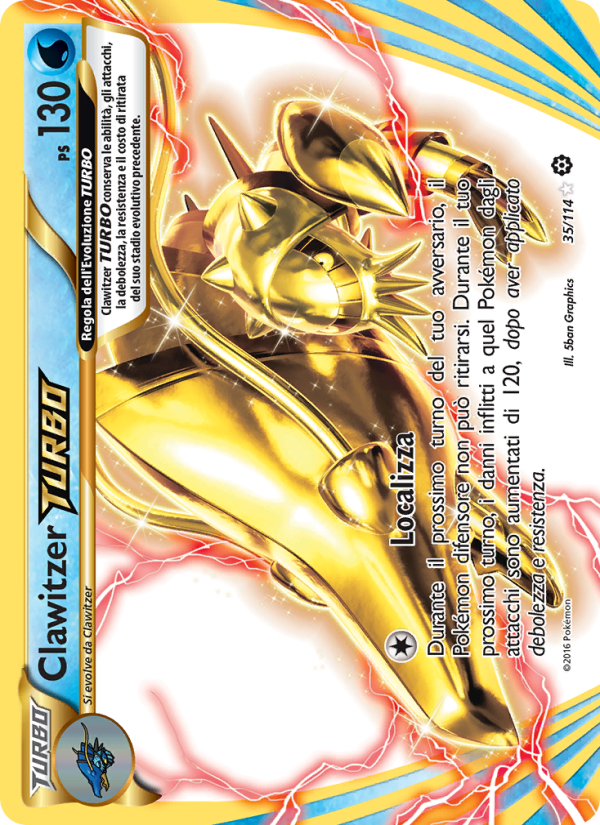 Clawitzer TURBO 035/116 — Vapori Accesi (Italian Pokémon TCG card)