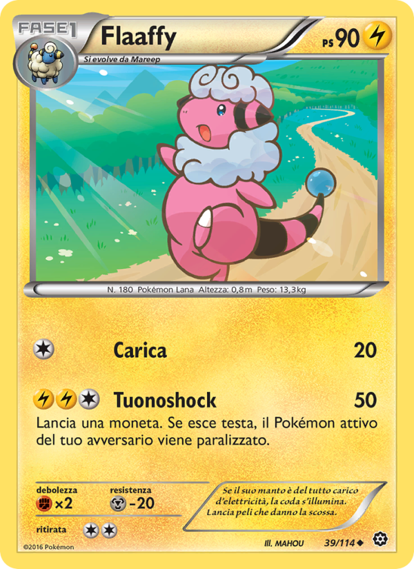 Flaaffy 039/116 — Vapori Accesi (Italian Pokémon TCG card)
