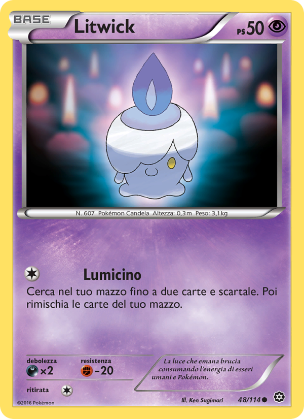 Litwick 048/116 — Vapori Accesi (Italian Pokémon TCG card)