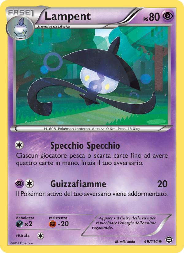 Lampent 049/116 — Vapori Accesi (Italian Pokémon TCG card)
