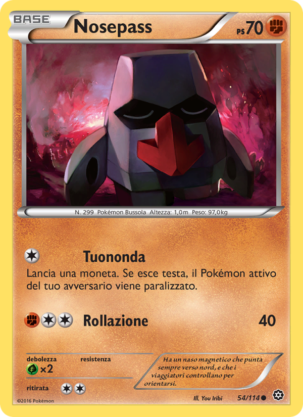 Nosepass 054/116 — Vapori Accesi (Italian Pokémon TCG card)