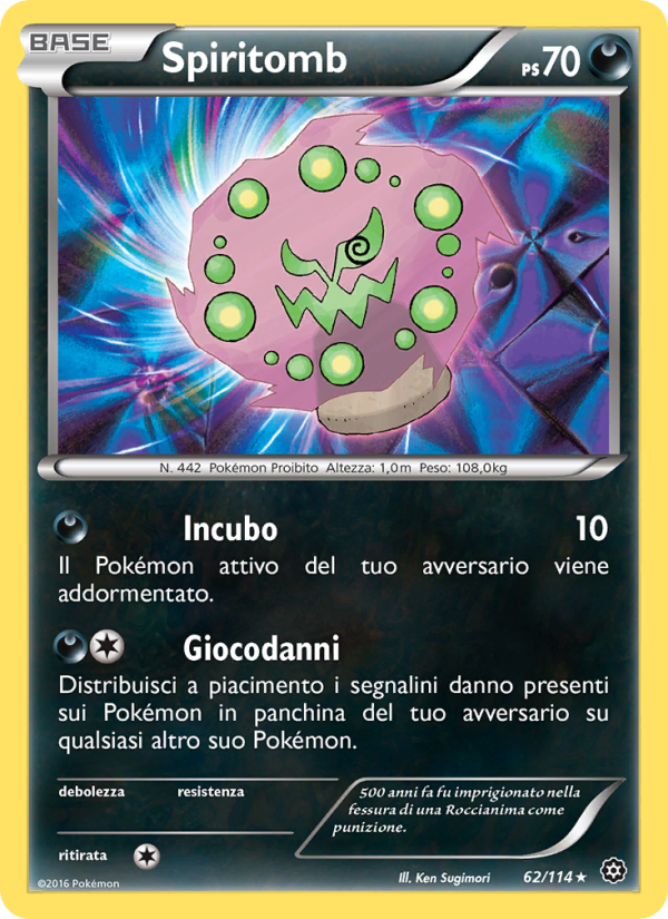 Spiritomb 062/116 — Vapori Accesi (Italian Pokémon TCG card)