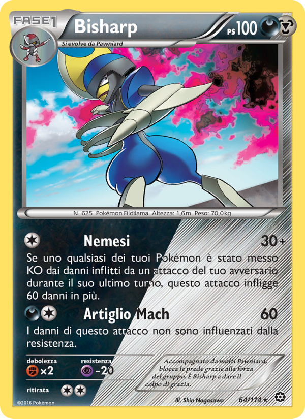Bisharp 064/116 — Vapori Accesi (Italian Pokémon TCG card)